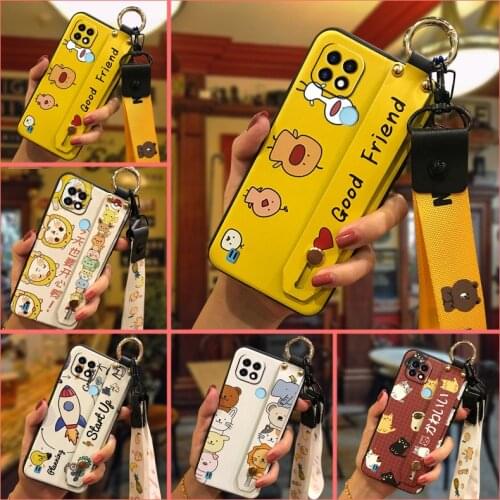 For Woman Shockproof Phone Case For OPPO Realme C21 Original Cover Anti-knock Cute Soft Durable