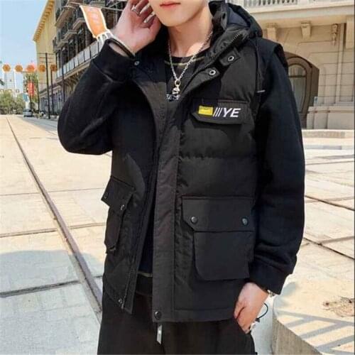 Casual Mens Vest Jacket Autumn Winter Sleeveless Mens Vest Warm Sleeveless Jacket Casual Waistcoat Cotton Vest Hooded Coat