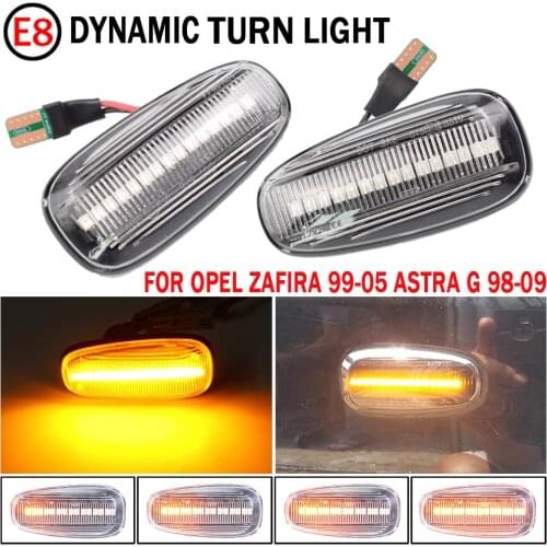 2pcs Side Marker Car Styling Flowing Lights Turn Signal Light Side Indicator Dynamic Led For Opel Astra G 1998-2009