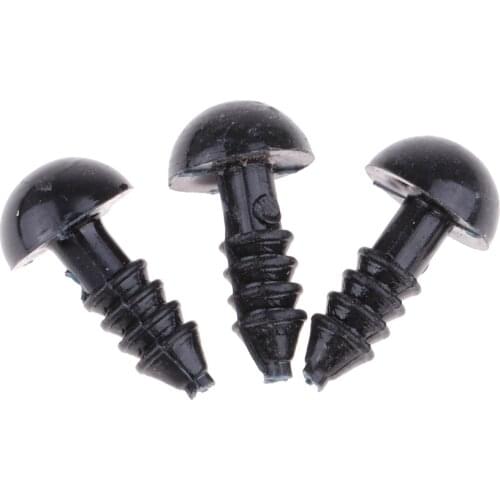 300 Pieces Plastic Safety Screw Eyes 8mm for Teddy Bear Animals Toy Doll DIY Making Supplies