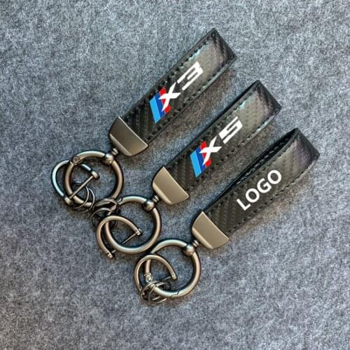 4S Leather Car KeyChain 360 Degree Rotating Horseshoe Rings For BMW X1 X2 X3 X4 X5 X6 X7 car E60 E90 E87 E46 E39 E36 F10 F20 F30