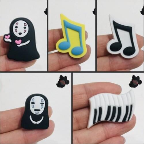 5PCS PVC Cute Japan Anime Fridge Magnetic Sticker Kawaii Musical Note Key Board Refrigerator Magnets Home Decoatiom Kids Toy