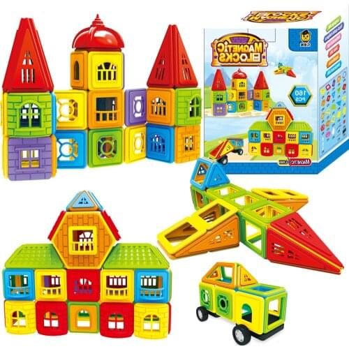77-402pcs Magnetic Blocks Construction Building Toys Magnet Designer Set Educational Hobbies Toys For Children Gifts