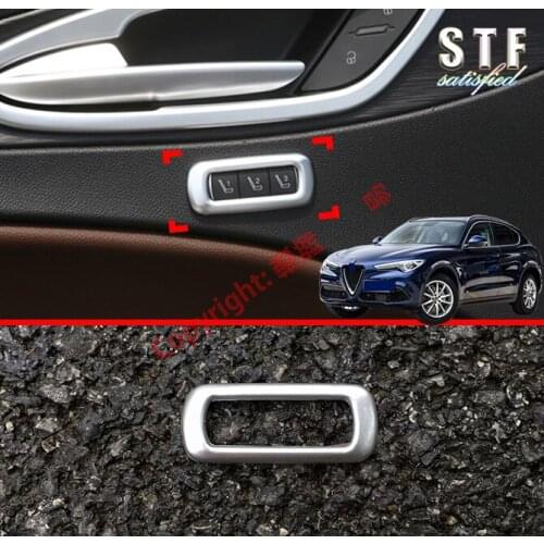 ABS Pearl Chrome Interior Seat Memory Adjustment Button Cover Trim For Alfa Romeo Stelvio 2017 2018 2019