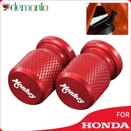 With LOGO "Monkey" For HONDA Monkey(Z125) MONEKY Z125 Z-125 Motorcycle Accessories Wheel Tire Valve caps Covers for honda RED