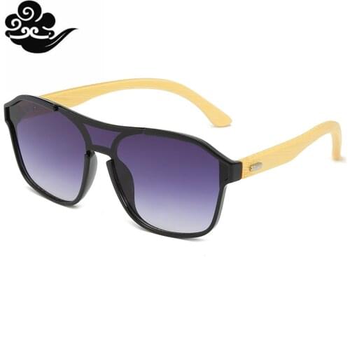 Bamboo Legs Sport One Piece Wholesale Sunglasses with a Gradual Girls Boys Women Trends Manufactuer Adult Men