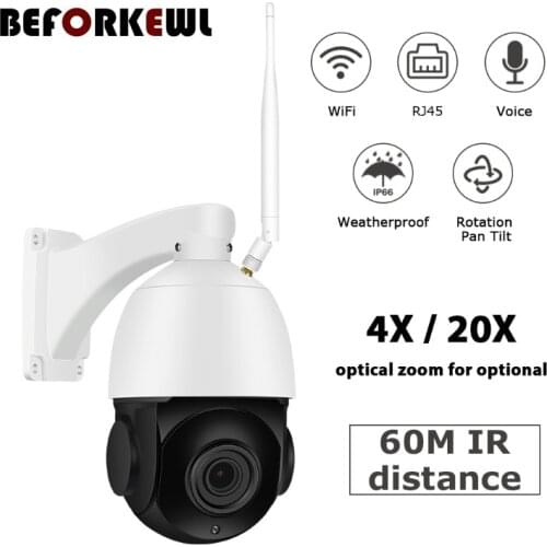 20X Optical Zoom 1080P Wireless PTZ Dome IP Camera WIFI Outdoor CCTV Security Video Camera Audio Talk Speaker 60m Night Vision