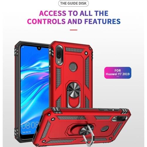 For Huawei Y7 2019 Case Huawei y7 Prime 2019 Magnet Car Ring Stand Holder Cover For Huawei Y7 2019 Y 7 Y7Prime Y7 Prime 2019