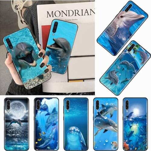Dolphin cute sea animal Phone Case For Samsung galaxy S 9 10 20 A 10 21 30 31 40 50 51 71 s note 20 j 4 2018 plus