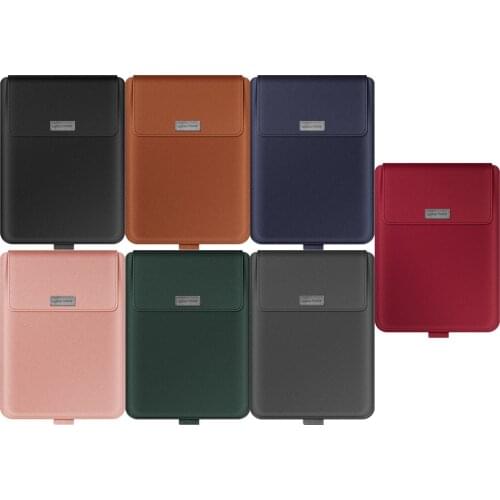 Laptop Sleeve Notebook Liner Bag PU Leather Case Protective Holster For Apple Notebook With Stand 13Inch 11In 15Inch Laptop Bag