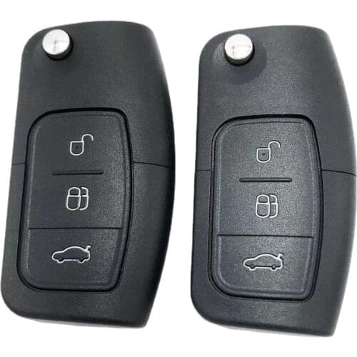 Remote key Fob shell For Ford S-Max C-max Focus fiesta galaxy Mondeo ka 3 Buttons Flip Folding Car Blank key Cover case