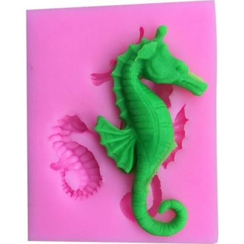 Cake Tools sea horse seahorse mould silicone mold Cake Fondant tool Decorating DIY Kitchen Baking Bakeware