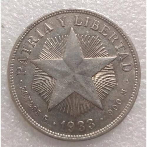 Cuban 1 Peso Old 100% Real Silver Original Coins Collectible Coin