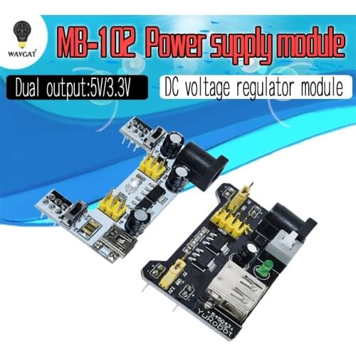 MB102 Breadboard Power Supply Module white Breadboard Dedicated Power Module 3.3V 5V MB-102 Solderless Bread Board for arduino