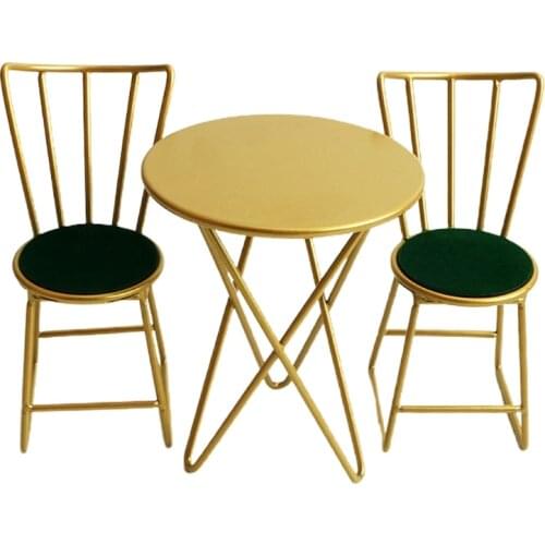 Metal Table And Chair Set Doll Accessories 30cm Doll For Blyth Barb