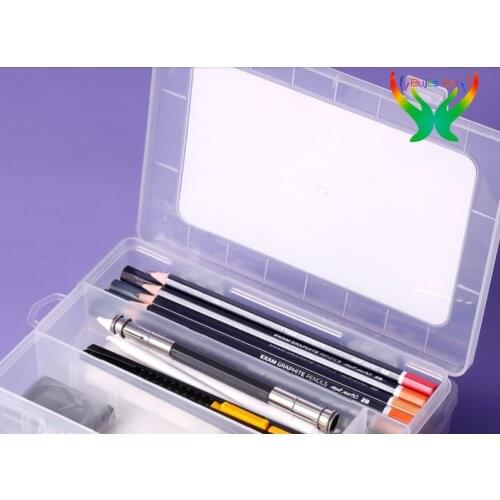 Mont Mart 24 Pc/set charcoal crayon Sketch pencil set art supplies for students Plastic box set/Pen curtain bag set art supplies
