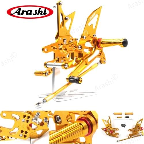 Arashi Motorcycle Footrest For KAWASAKI NINJA ZX10R ZX-10R 2004 2005 Foot Pegs Rear Rest Rearset Foot Pedal Accessories