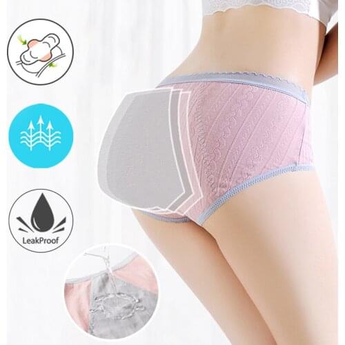 Richkeda Store New 2021 2pcs Sexy Lace Panties Women Menstrual Underpants Briefs Physiological Period Lingerie Female Sleeping