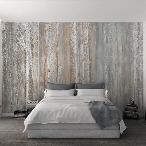 Beibehang Custom wallpaper 3d stereo photo mural plain oil painting style texture woods Nordic style TV background wall paper