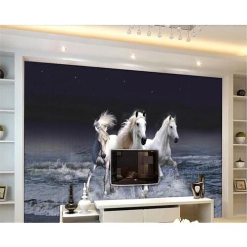 Beibehang papel de parede Sky sea horse painting TV background wall wallpaper hudas beauty bebang wallpapers for living room