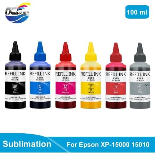 OCINKJET Refill Sublimation Ink 100ML/Bottle for Epson Expression Photo HD XP-15000 15010 15080 Desktop Printer Heat Transfer