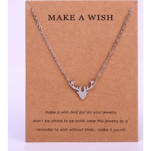 Christmas Gift Cross Deer Moose Compass Pendant Necklaces Mother Lover Women Men Unisex Fashion Jewelry Drop Shipping