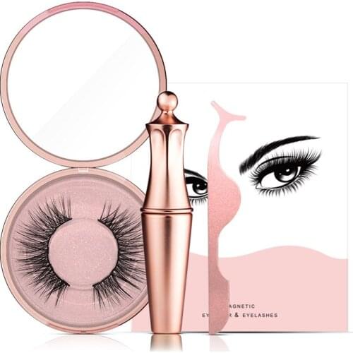 Manufacturers Direct-selling Magnetic Eyeliner Fluid Magnet False Eyelashes Suit Without Glue Magnetic Eyelashes Suit