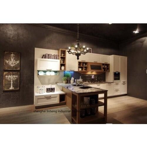 PVC/vinyl kitchen cabinet(LH-PV088)