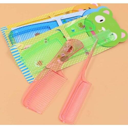 2Pcs/Set Brush Comb Cute Boy Girl Kids Gentle Soft Hair Brush Comb Set Newborn Babies Plastic Anti-static Cartoon Comb Sets