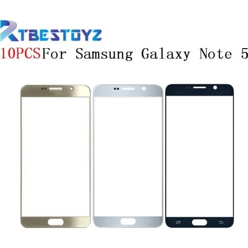 RTBESTOYZ 10PCS Touch Panel Replacement Parts For Samsung Galaxy Note 5 Note5 N920F N920 Touch Screen Outer Front Glass Lens