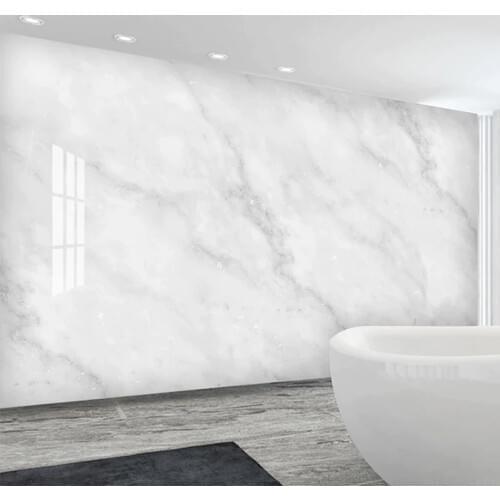 Modern Simple White Marble Wallpaper PVC Self-Adhesive Waterproof Bathroom Background Wall Mural 3D Marble Wall Sticker Frescoes