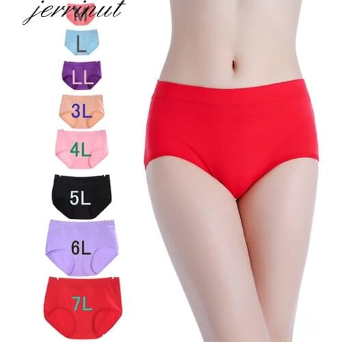 Plus Size Womens Panties Sexy Mid Waist Seamless Panties For Womens Cotton Briefs Womens Lingerie 8 Colors Solid Lingerie