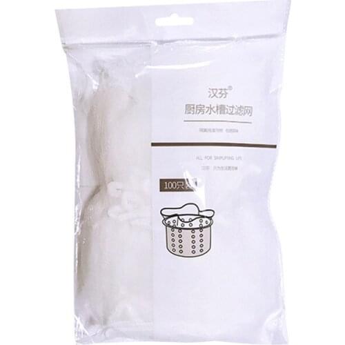 100pcs Sink Filter Mesh Kitchen Trash Bag Prevent The Sink From Clogging Filter Bag For Bathroom Strainer Rubbish Bag kitchen