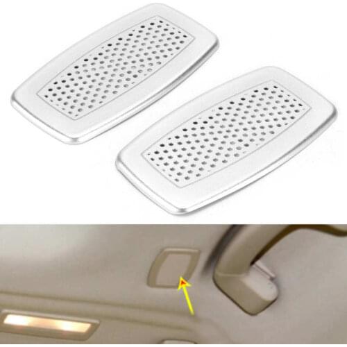 2pcs Car Inner Top Roof Ceiling Speaker Grill Cover Trim Replacement for 7 Series F01 F02 F03 F04 2009-2014