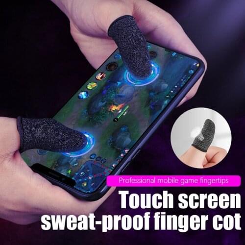 2Pcs Finger Cover Breathable Game Controller Finger Sleeve For PUBG Sweat Proof Non-Scratch Touch Screen Gaming Thumb Gloves