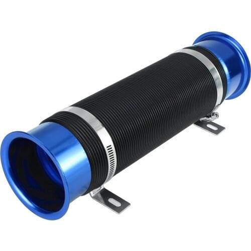 3Inch Universal Cold Air Intake Feed Flexible Duct Pipe Induction Kit Filter