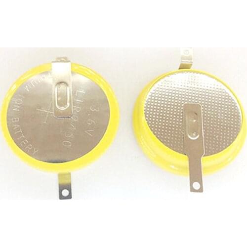 5PCS/LOT LIR2450 2450 3.6V Button battery with welded foot Rechargeable lithium battery