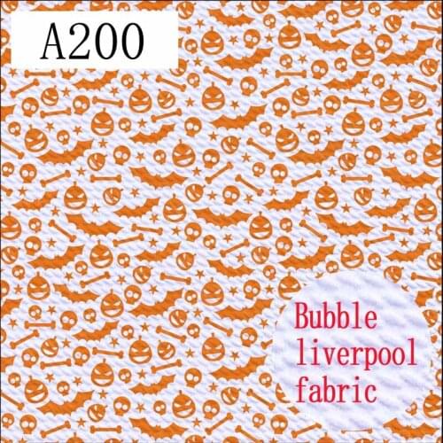 50cm*145cm 4 Way Stretch Spandex Knit Halloween Printed Bullet Texture Liverpool Fabric For Baby Head Wrap A200