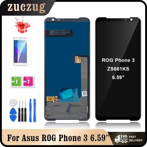 6.59" Original AMOLED For ASUS ROG Phone 3 ROG3 ROG 3 LCD Display Touch Screen For ASUS ROG 3 ZS661KS