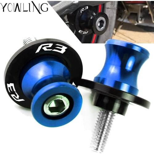 For YAMAHA YZF-R3 YZFR3 YZF R3 YZF-R25 MT-03 2015 2016 2017 2018 Motorcycle accessories Swingarm Spools slider stand screws 6MM