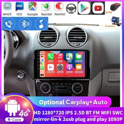 2Din Android For Mercedes Benz GL ML W164 GL320 ML350 ML500 X164 GL350 GL450 2005 - 2012 Car Radio GPS Support Multiple Language