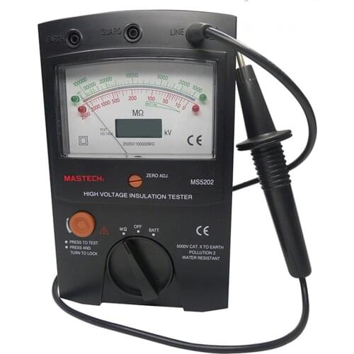 MS5202 Digital Analogue High Voltage Insulation Meter Tester Digital Dual Measuring Switch Inner Battery Test