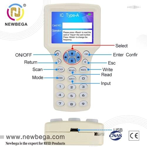 RFID Copier Duplicator ID 125KHz NFC Reader Writer IC 13.56MHz Encrypted Programmer USB Type For Copy UID Card And Tag 1PCS