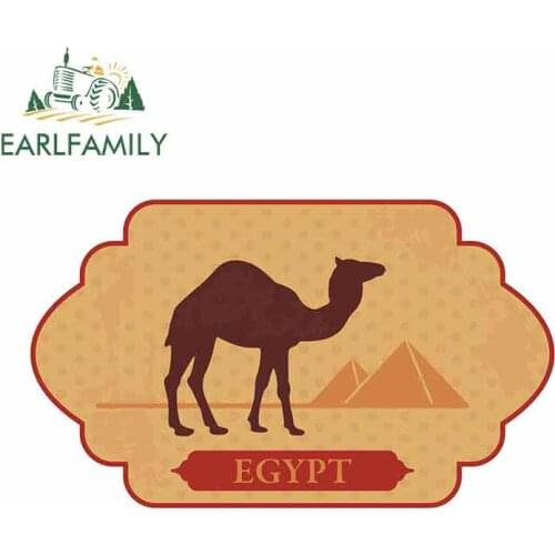 EARLFAMILY 13cm x 7.6cm for Egypt Tag Africa Funny Car Stickers Vinyl Sunscreen RV VAN Fine Decal JDM Car Accessories Logo