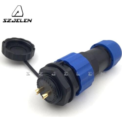 SD20TP-ZM , IP68 20mm Cable Connector 2 Pins Waterproof & Dustproof Aviation Connector