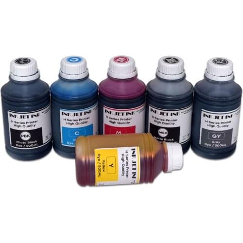6 Color 500ml Printing Dye Pigment Ink for HP Designjet T610 T620 T770 T790 T1100 T1120 T1200 T1300 T2300