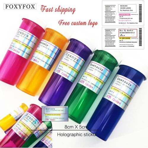 FOXYFOX Wholesale Pill Eyelash Packaging Box Custom Logo 3d Mink eyelashes Boxes Faux Cils lash stripe Empty Case