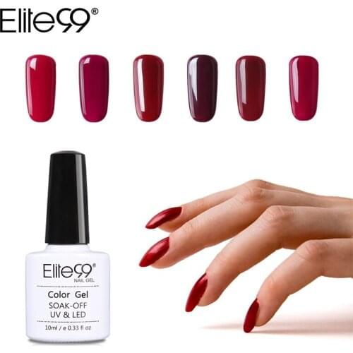 Elite99 Wine Red Series 12 Colors Pick 1 UV Gel Nail Varnish Nail Gel Polish Gel LED UV Nail Art Manicure 10ML Gelpolish