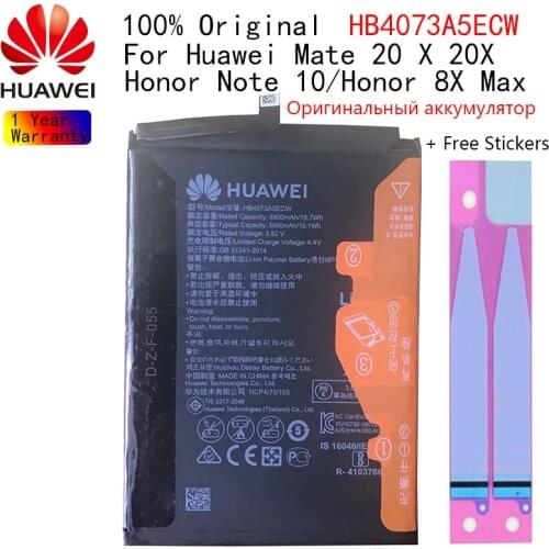 HB3973A5ECW HB4073A5ECW Original Hua wei Battery For Huawei Mate 20 X 20X / Honor Note 10 / Honor 8X Max Replacement Bateria