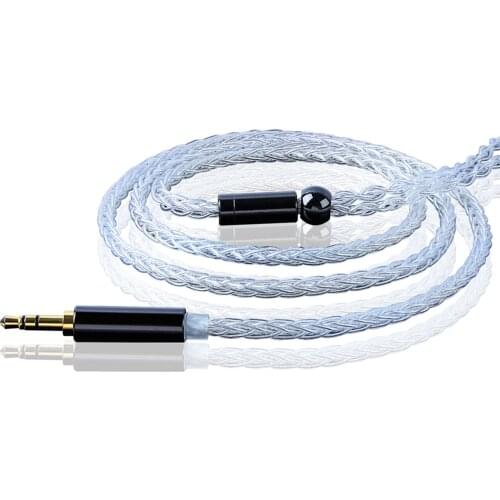JCALLY ZSN/ZST/ZS10/AS10/ES3 Silver-plated Braided Wire Earphone Cable Cord for KZ BA10 AS06 AS10 ZS3 with 2PN Interface